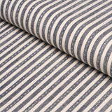 Schumacher Mathis Ticking Stripe Carbon Fabric