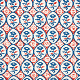 Schumacher Josiane Floral Rouge & Navy Fabric