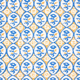 Schumacher Josiane Floral Yellow & Blue Fabric
