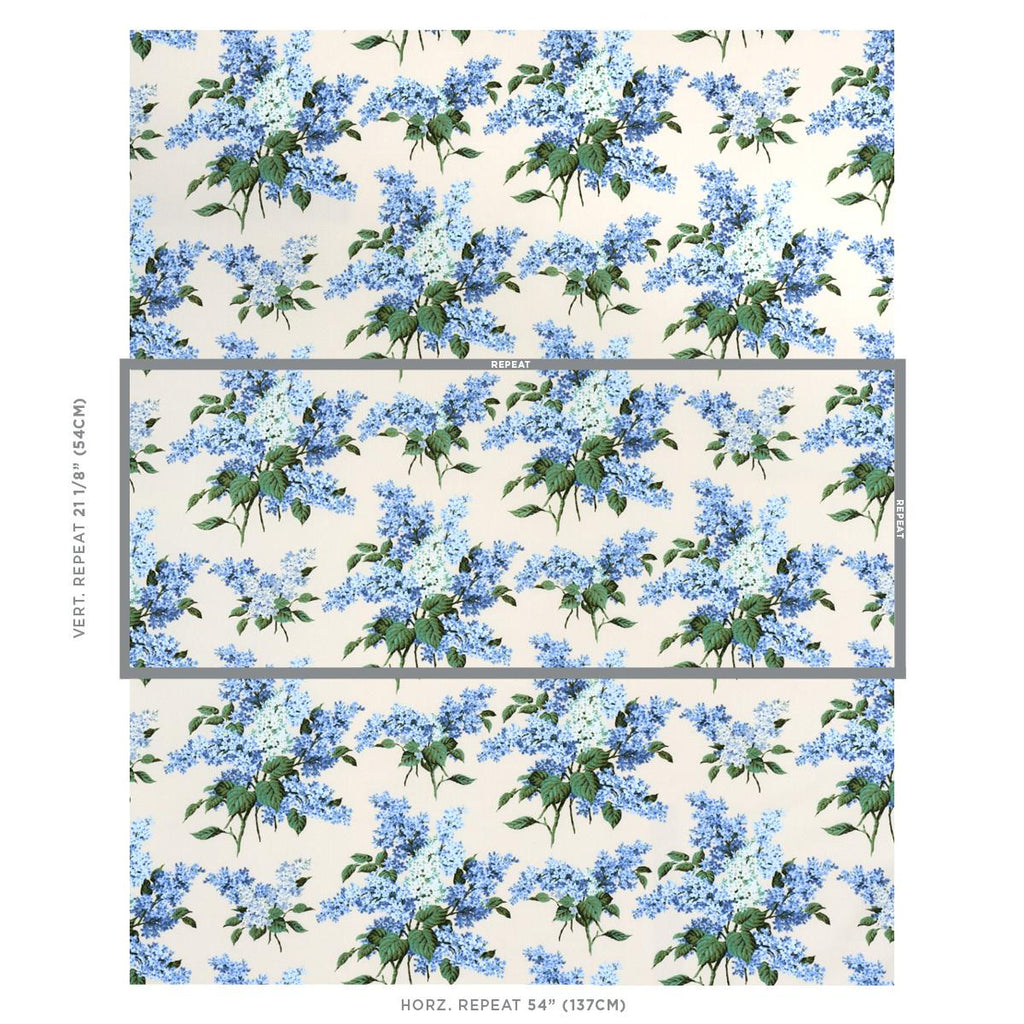 Schumacher Proust'S Lilacs Blue Fabric