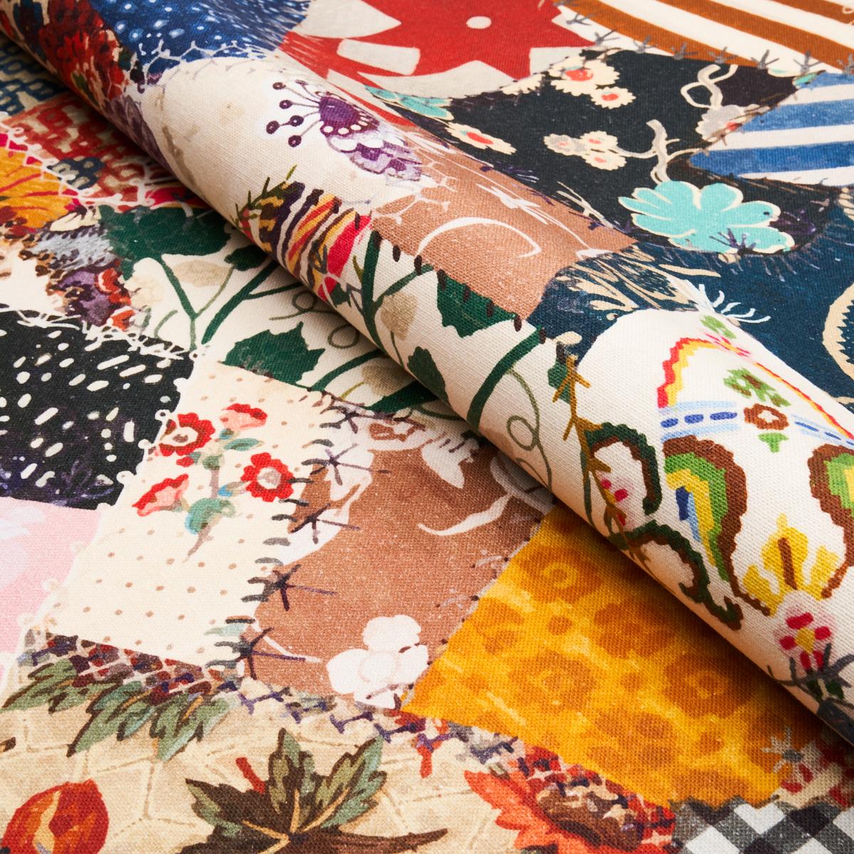 Schumacher Hotch Potch Crazy Quilt Document Fabric