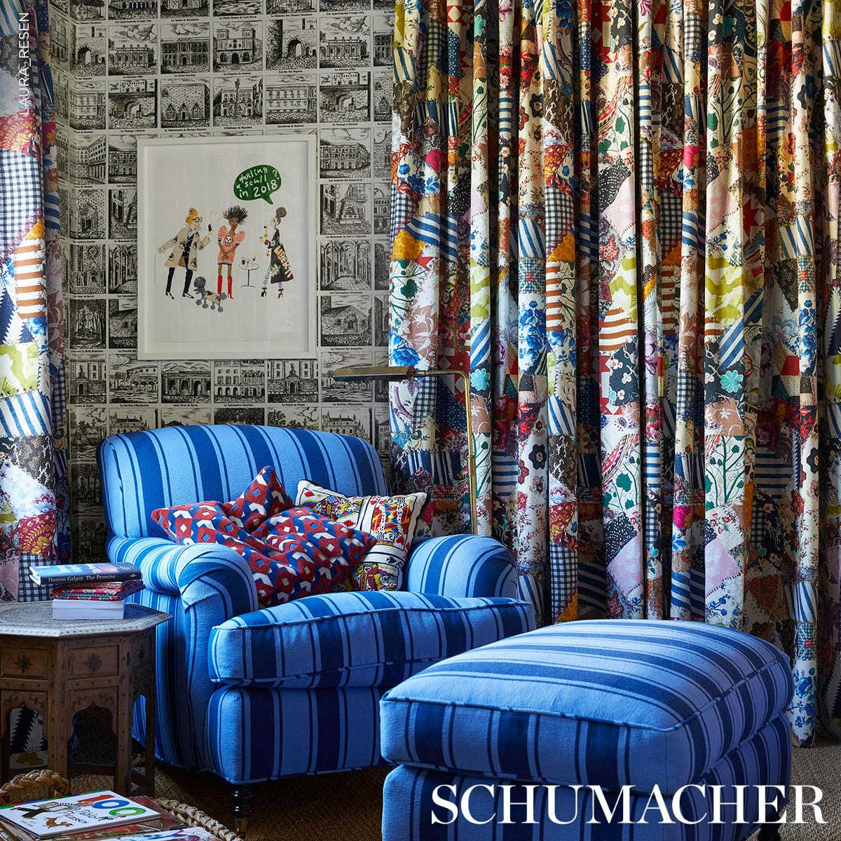 Schumacher Hotch Potch Crazy Quilt Document Fabric