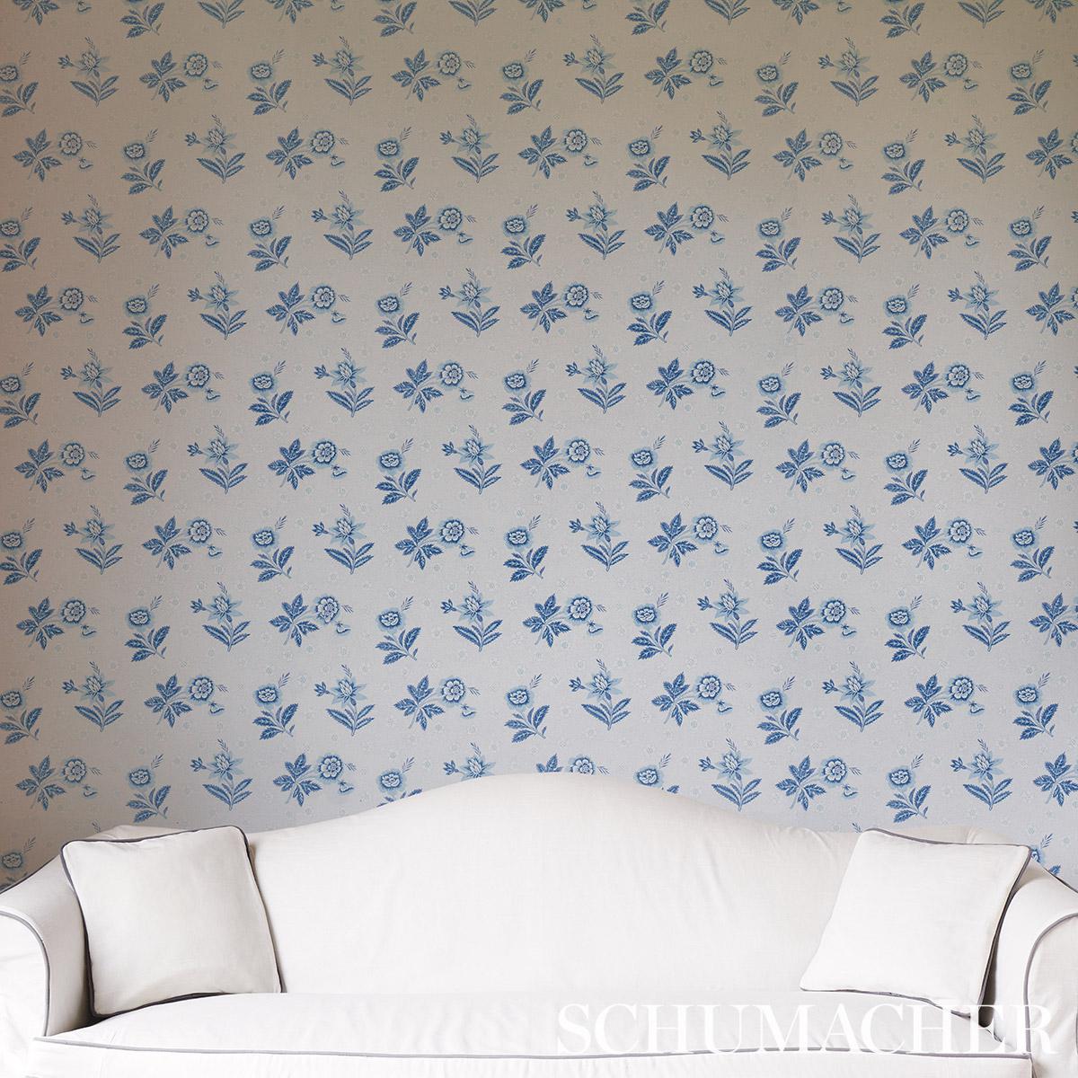 Schumacher Colline Porcelain Wallpaper