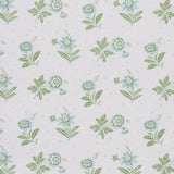 Schumacher Colline Leaf & Aqua Wallpaper