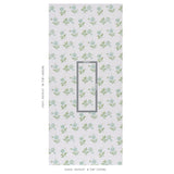 Schumacher Colline Leaf & Aqua Wallpaper