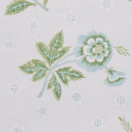 Schumacher Colline Leaf & Aqua Wallpaper