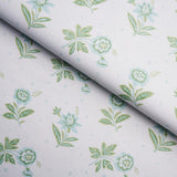 Schumacher Colline Leaf & Aqua Wallpaper