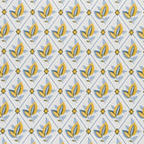Schumacher Basile Trellis Yellow & Blue Wallpaper