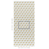 Schumacher Basile Trellis Yellow & Blue Wallpaper