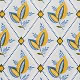 Schumacher Basile Trellis Yellow & Blue Wallpaper
