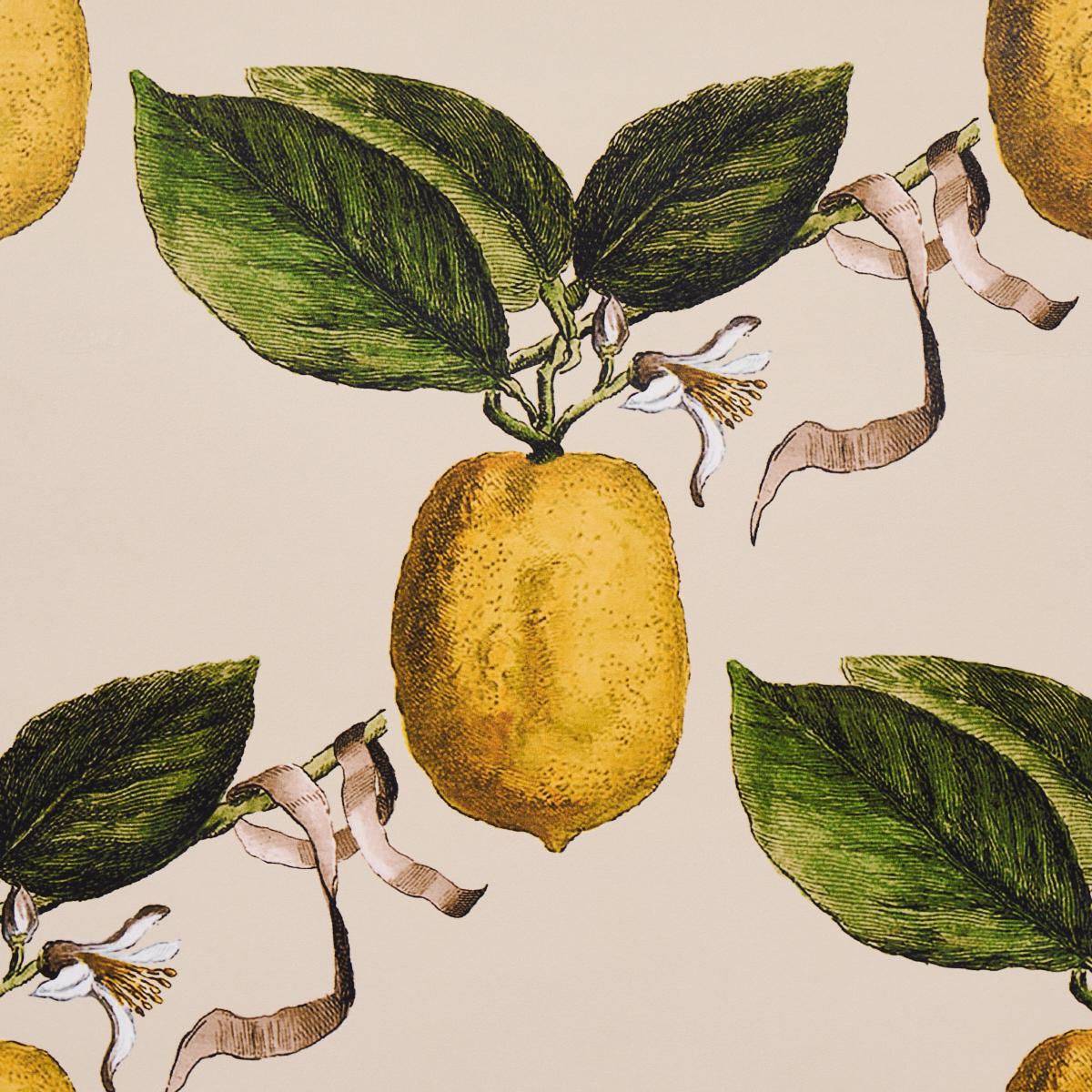 Schumacher Le Citron Natural Wallpaper