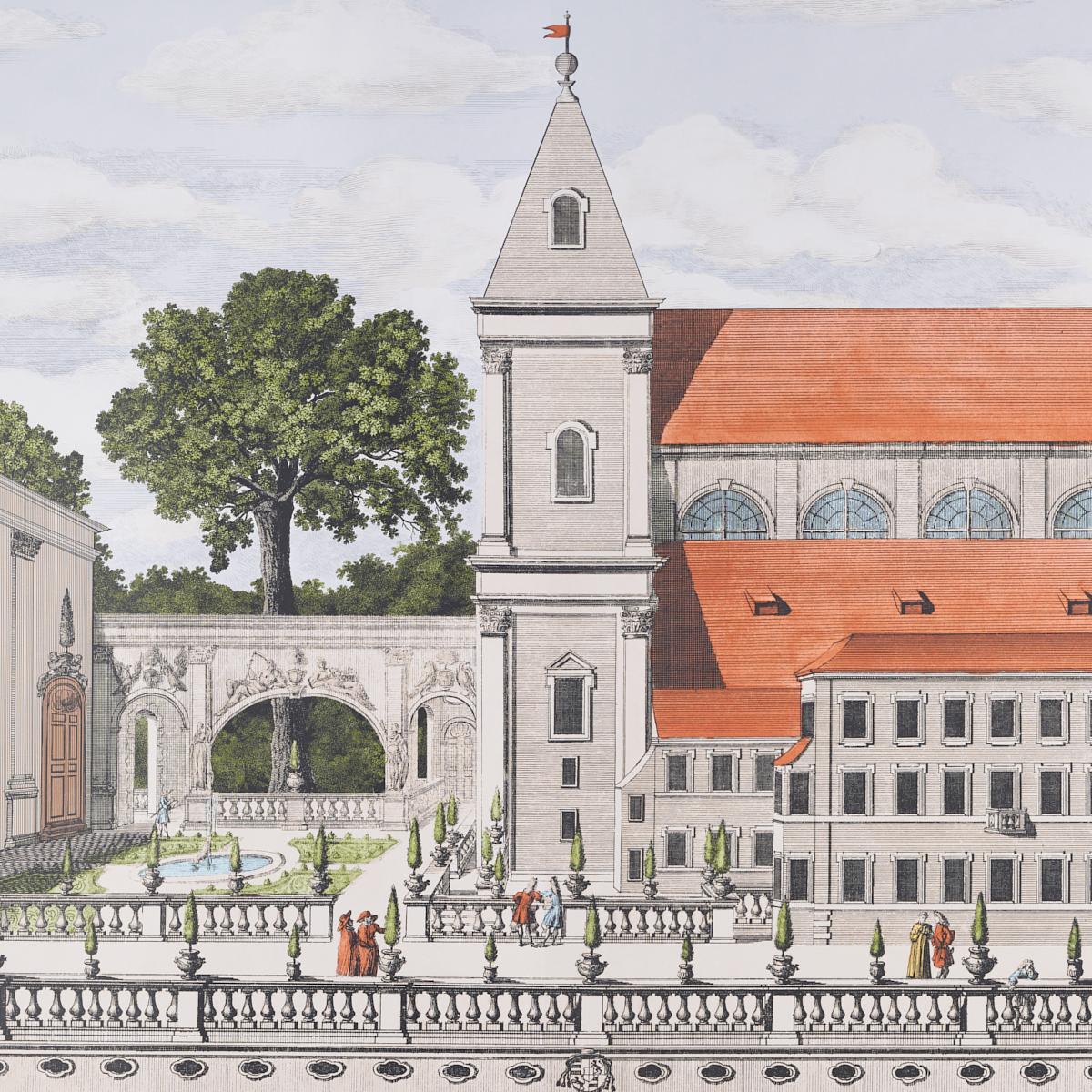 Schumacher Piazza Firenze Panel Set Document Wallpaper