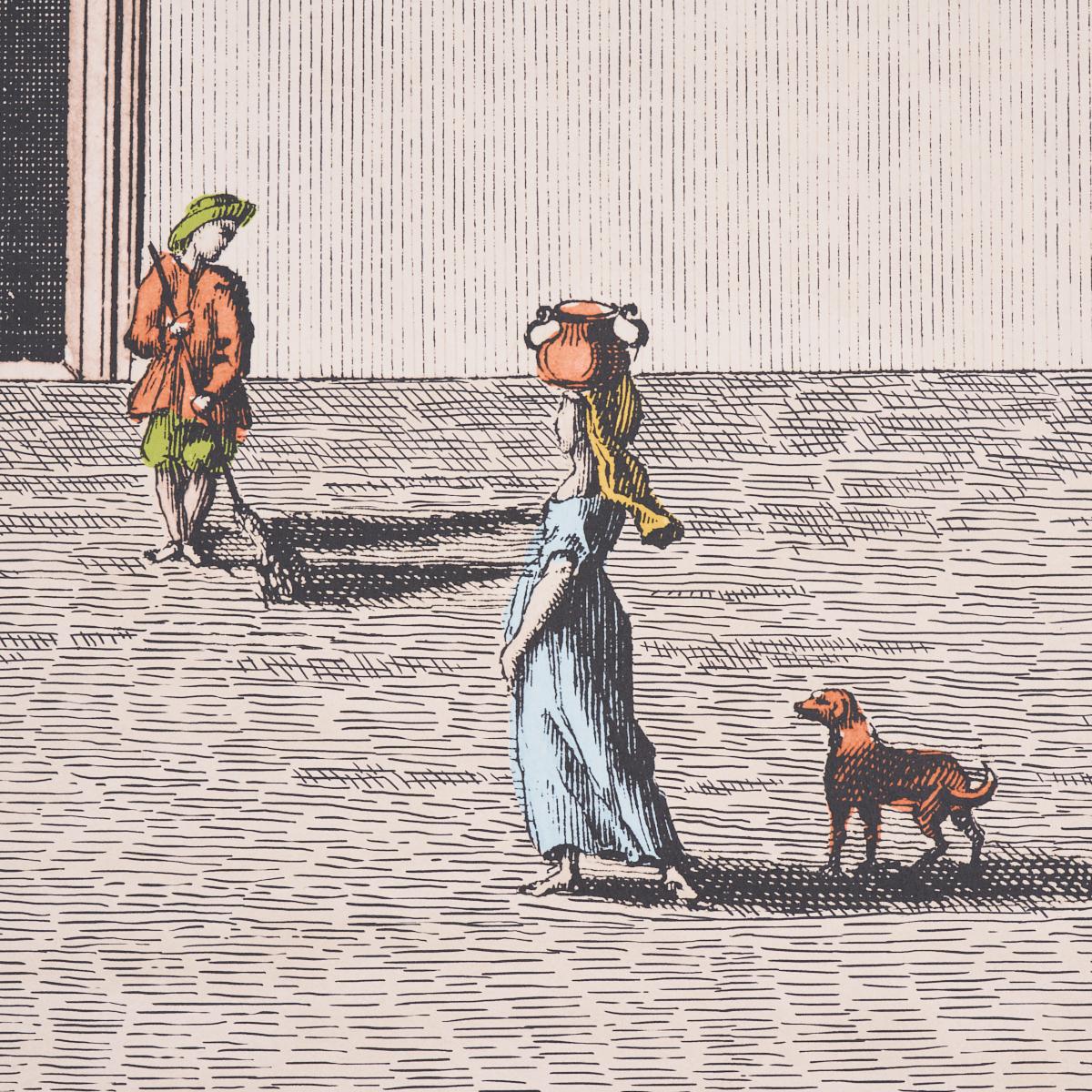 Schumacher Piazza Firenze Panel Set Document Wallpaper