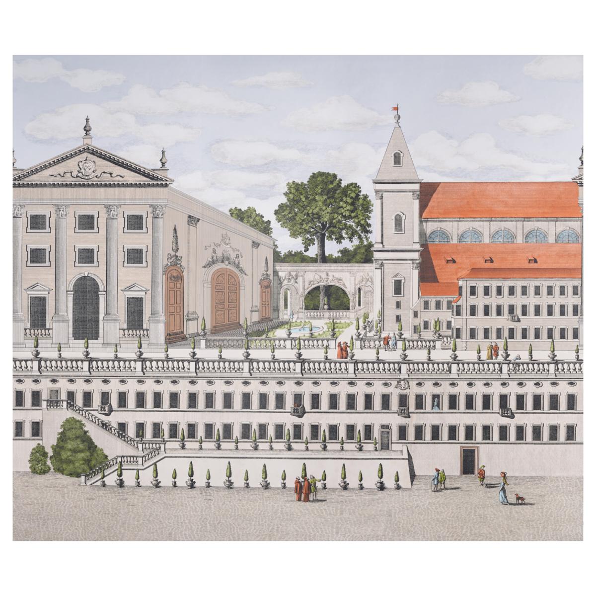 Schumacher Piazza Firenze Panel Set Document Wallpaper
