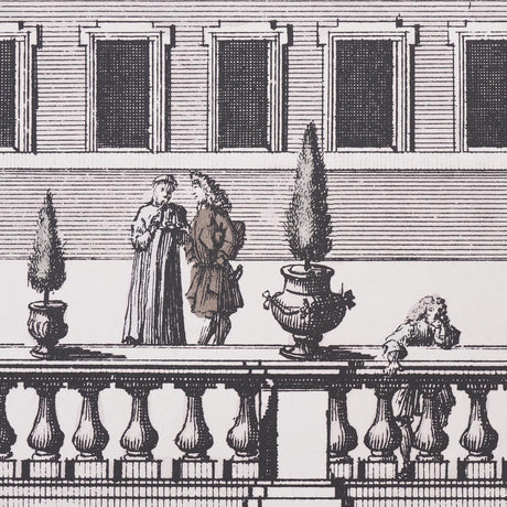 Schumacher Piazza Firenze Panel Set Grisaille Wallpaper