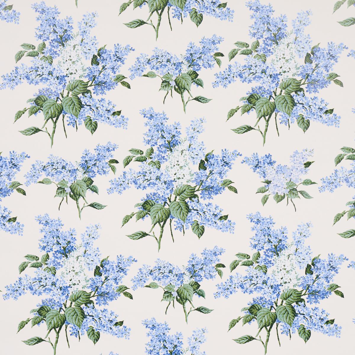 Schumacher Proust'S Lilacs Blue Wallpaper