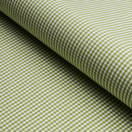 Schumacher Barnet Cotton Check Leaf Fabric