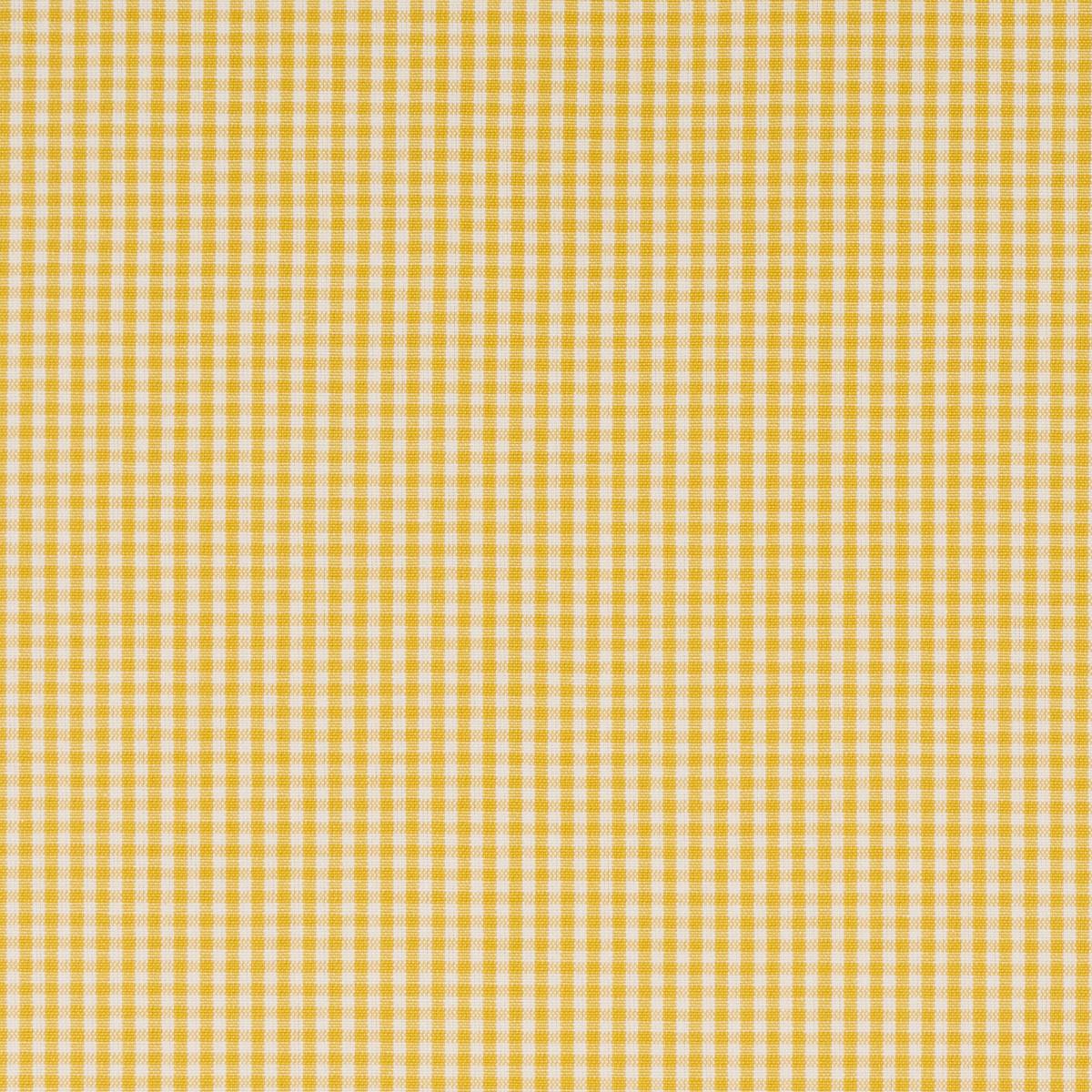 Schumacher Barnet Cotton Check Yellow Fabric