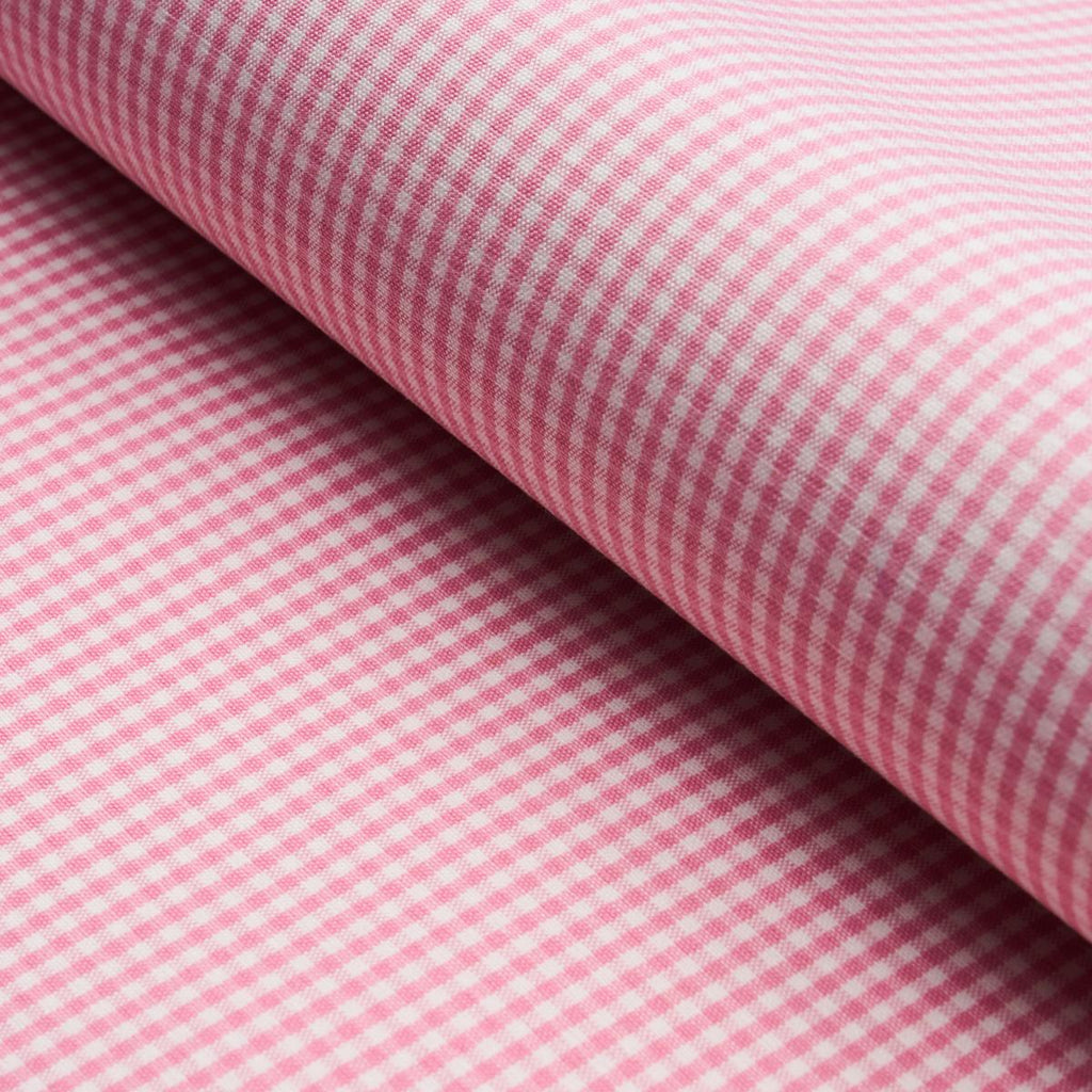 Schumacher Barnet Cotton Check Blush Fabric