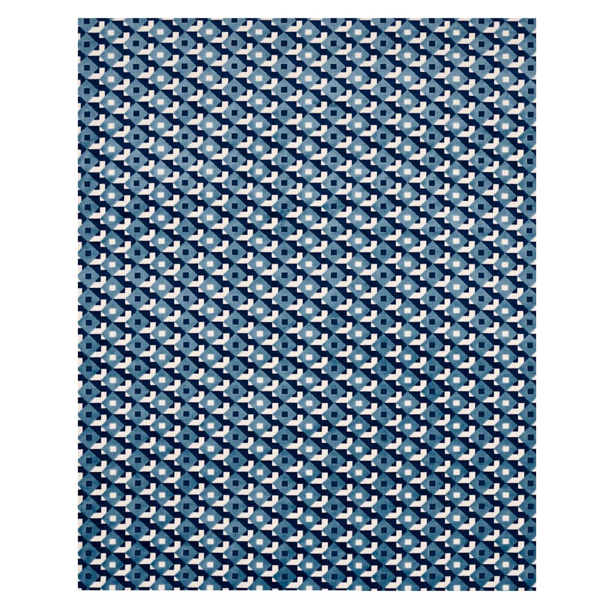 Schumacher Dazzle Ship Velvet Azure Fabric