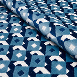 Schumacher Dazzle Ship Velvet Azure Fabric