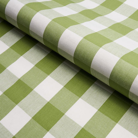 Schumacher Camden Cotton Check Leaf Fabric