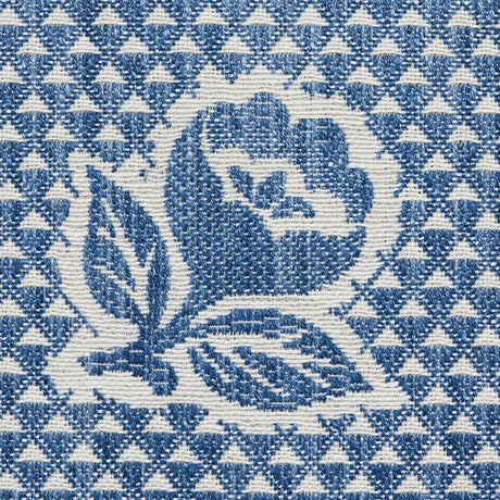 Schumacher Fleurette Denim Fabric