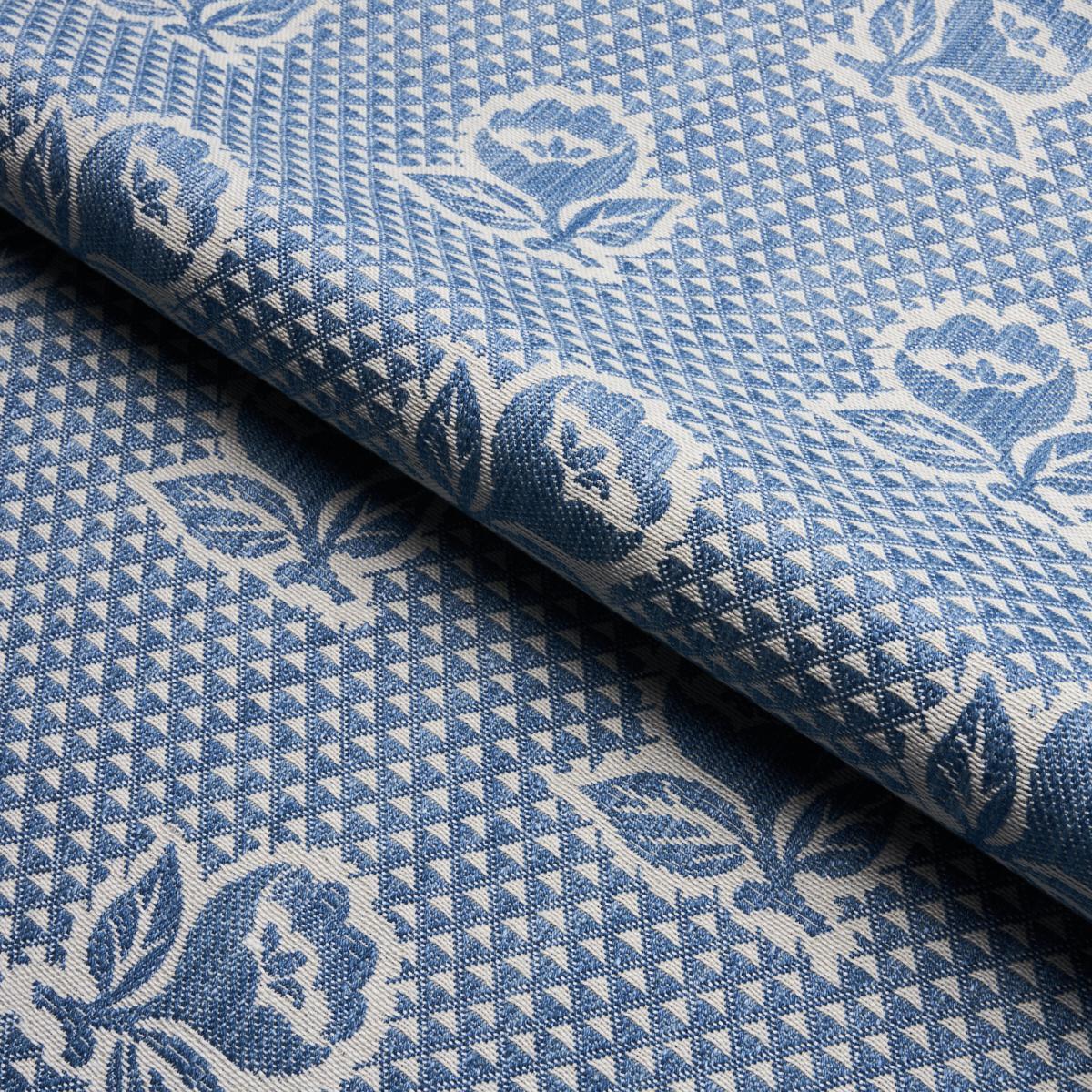 Schumacher Fleurette Denim Fabric