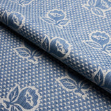 Schumacher Fleurette Denim Fabric