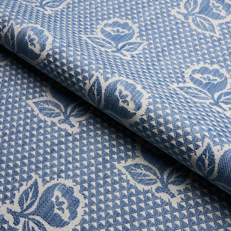 Schumacher Fleurette Denim Fabric