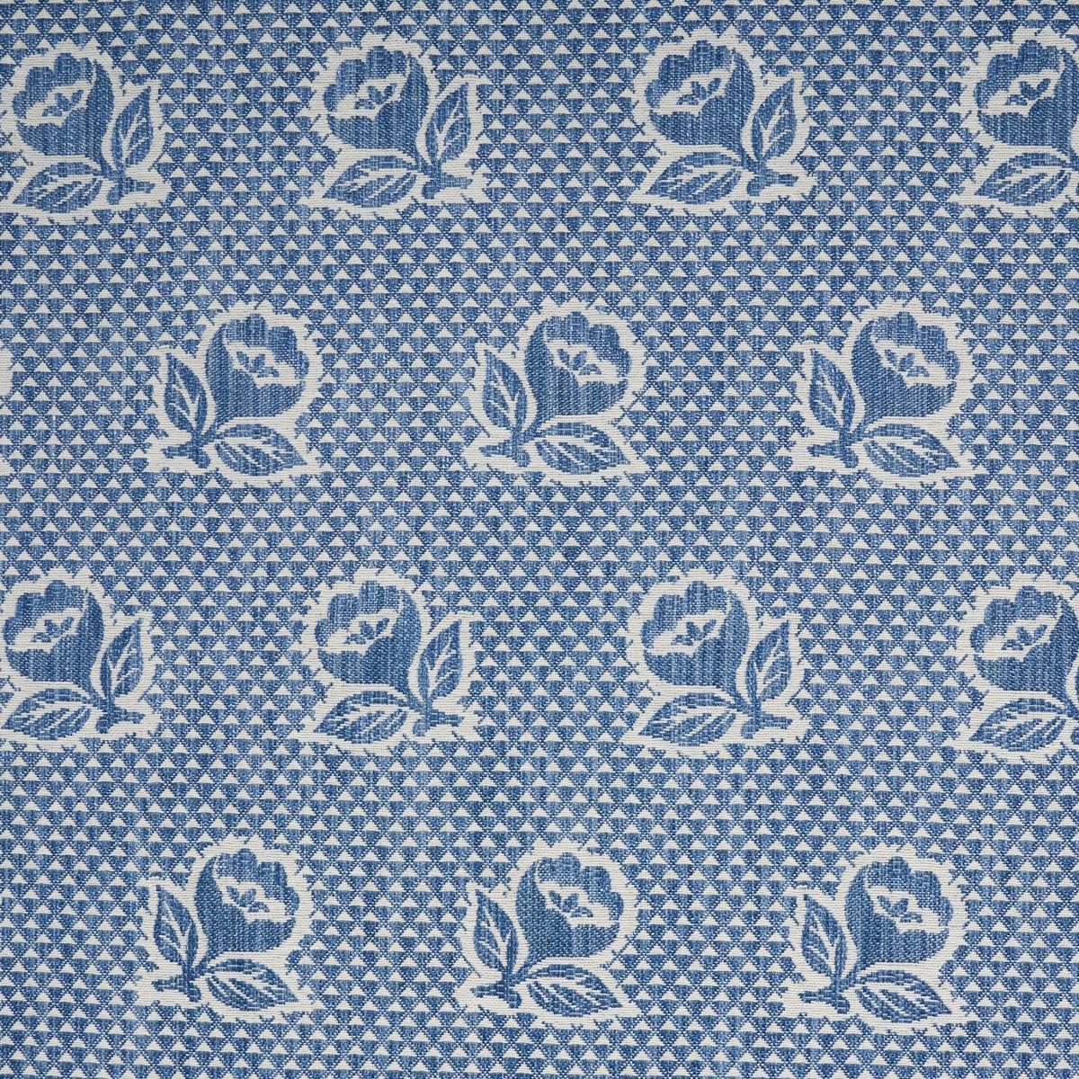 Schumacher Fleurette Denim Fabric