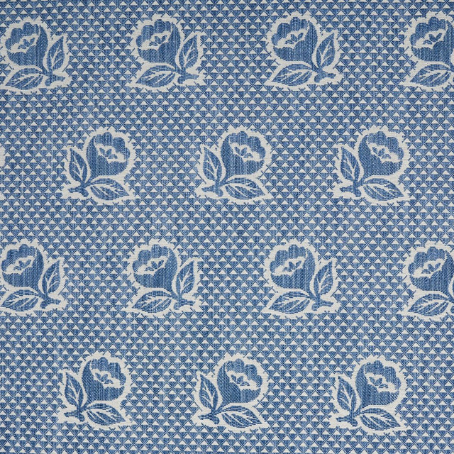 Schumacher Fleurette Denim Fabric