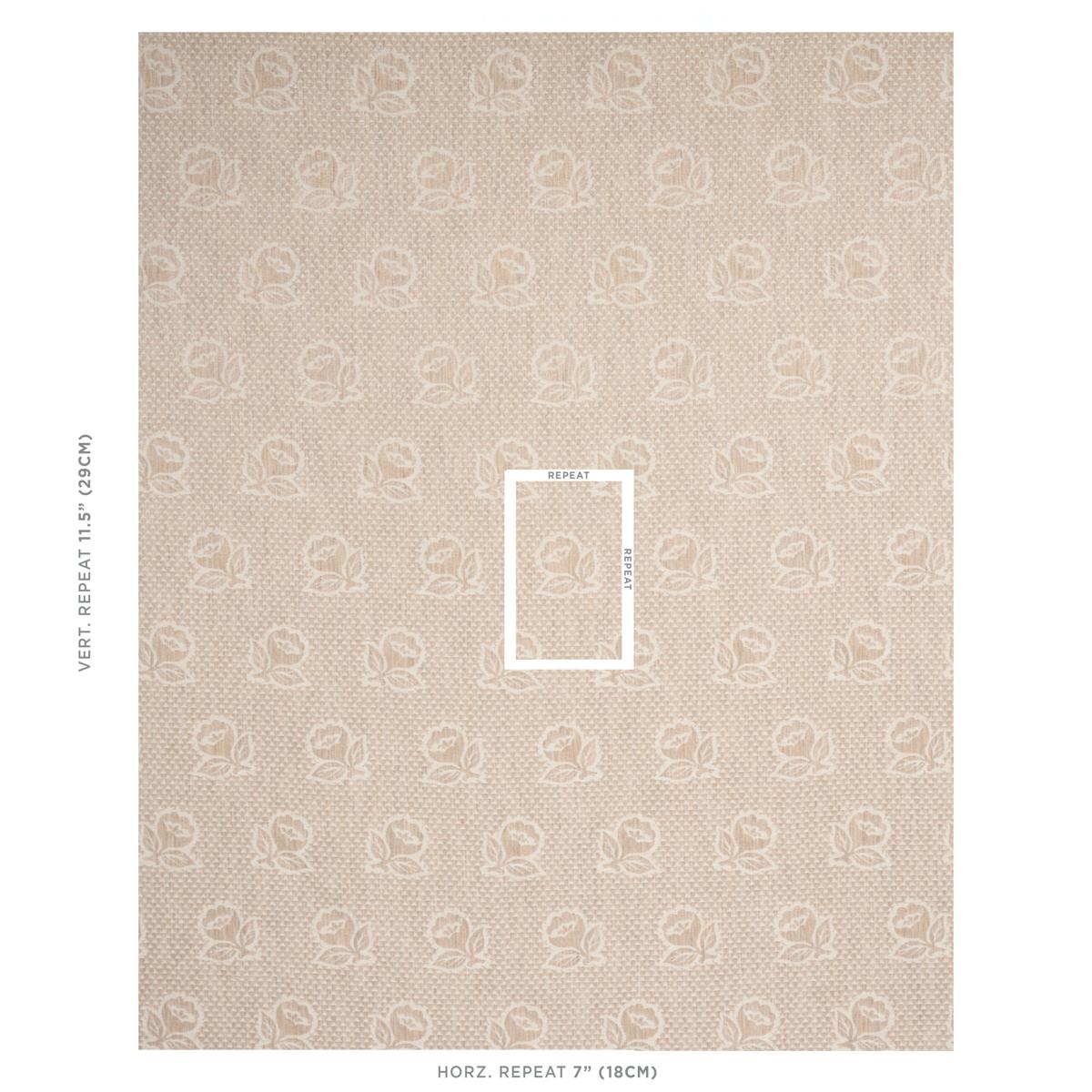 Schumacher Fleurette Natural Fabric