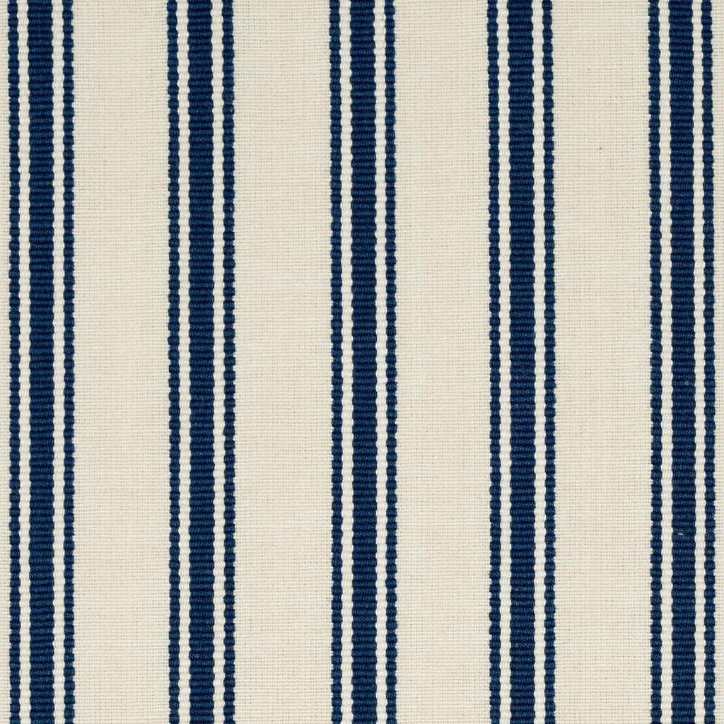 Schumacher Marquet Ticking Stripe Navy Fabric