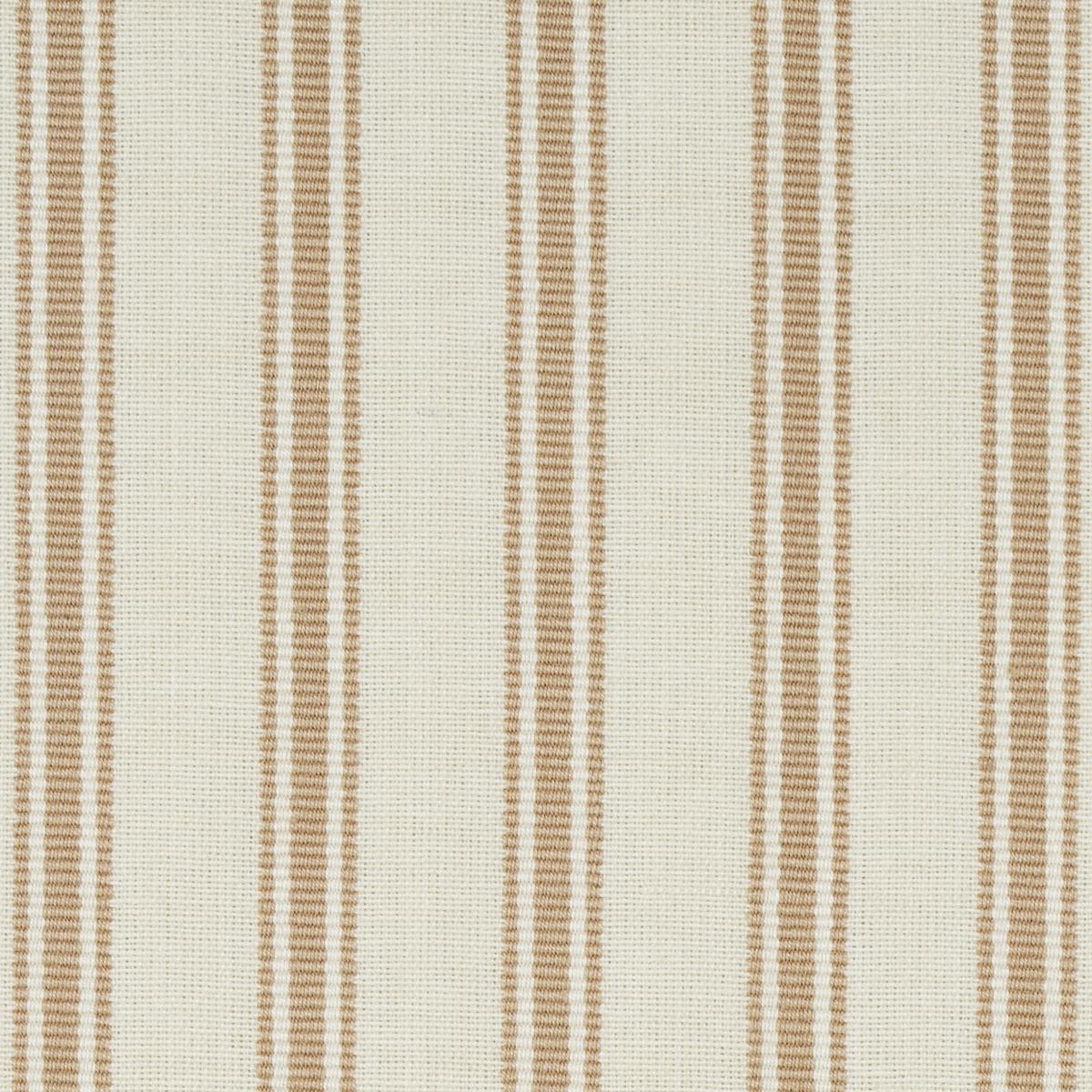 Schumacher Marquet Ticking Stripe Sand Fabric