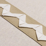 Schumacher Lazare Appliqu Tape Ivory On Natural Trim