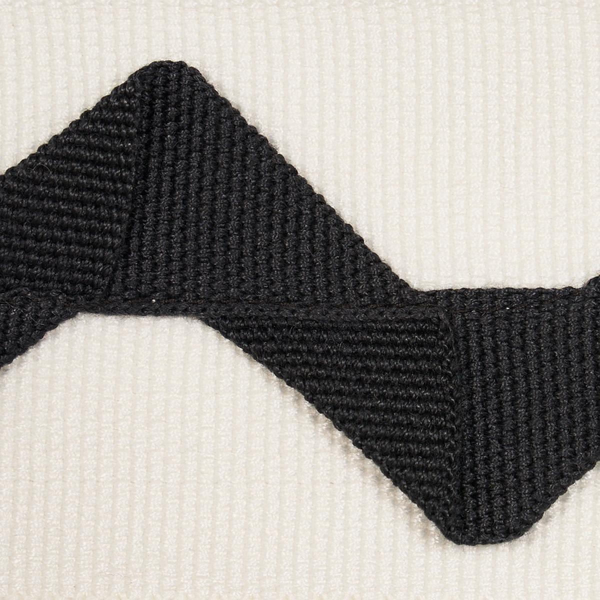 Schumacher Black On Ivory Lazare Appliqu Tape