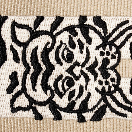 Schumacher Neutral Le Tigre Embroidered Trim