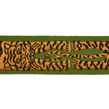 Schumacher Green Le Tigre Embroidered Trim