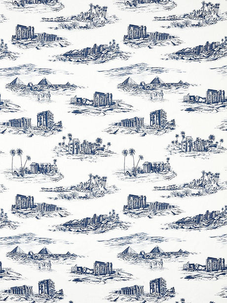 Scalamandre Cairo Toile Lapis Fabric
