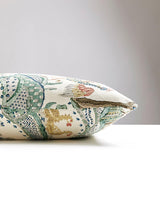 Scalamandre Kelmescott Hand Block 22 X 22 - Leaf On Ivory Decorative Pillow