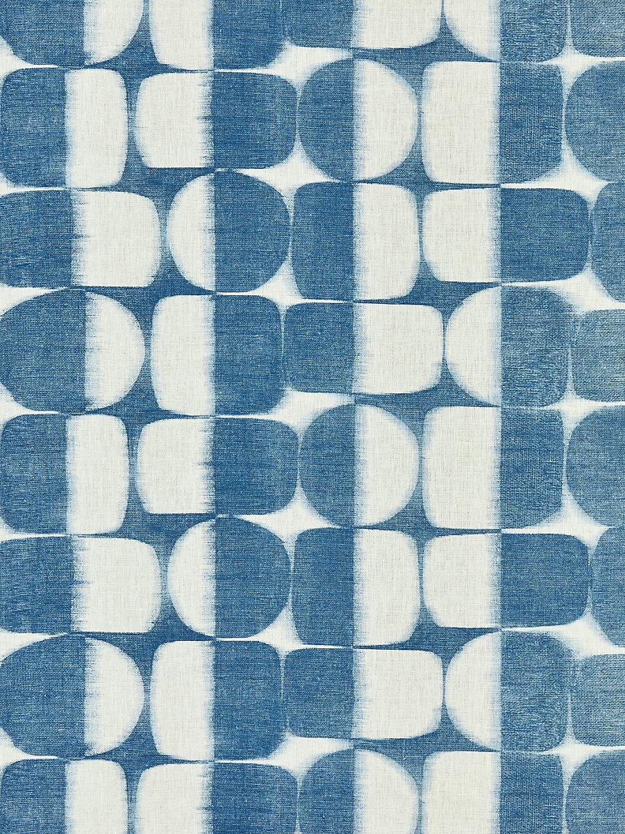 Scalamandre Rift Linen Print Blueprint Fabric