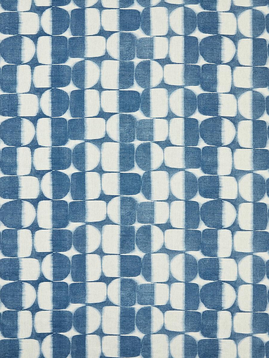 Scalamandre Rift Linen Print Blueprint Fabric
