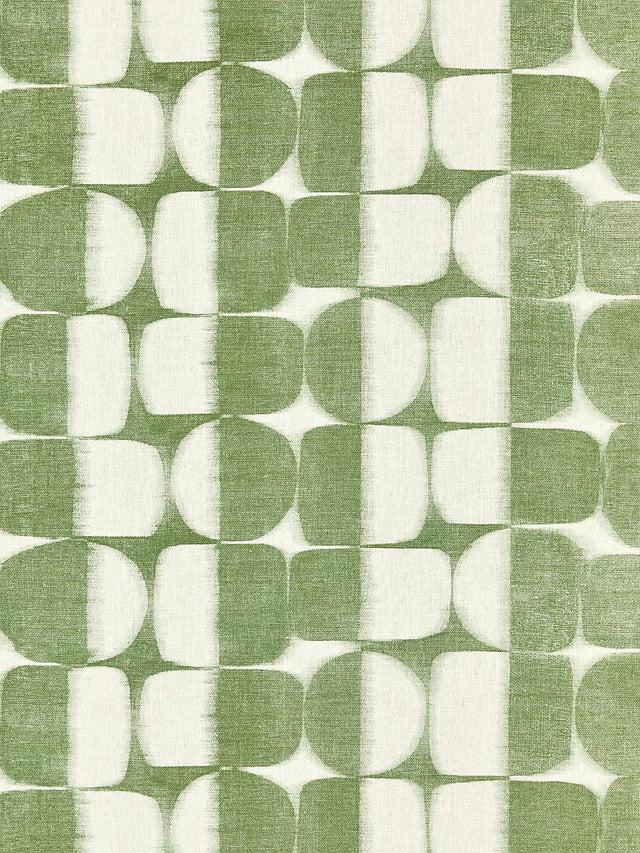 Scalamandre Rift Linen Print Basil Fabric