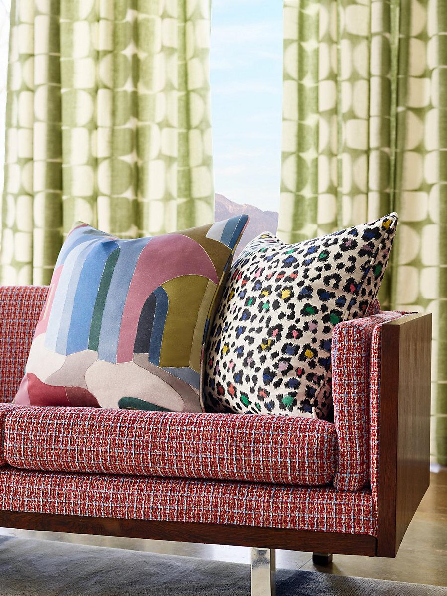 Scalamandre Rift Linen Print Basil Fabric
