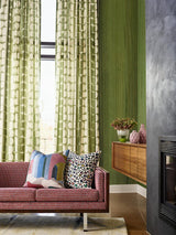 Scalamandre Rift Linen Print Basil Fabric