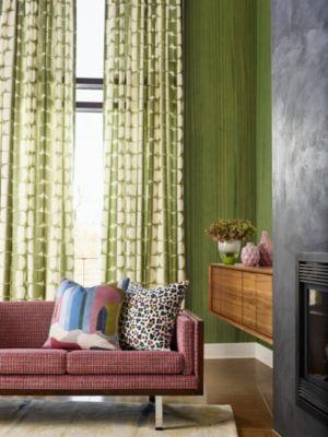Scalamandre Rift Linen Print Basil Fabric