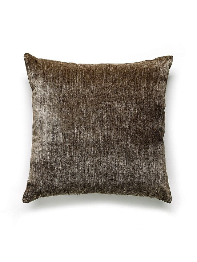 Scalamandre Supreme Velvet 22 X 22 - Walnut Decorative Pillow