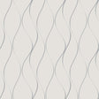 Antonina Vella Wavy Stripe White/Silver Wallpaper