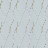 Antonina Vella Wavy Stripe Light Blue Wallpaper